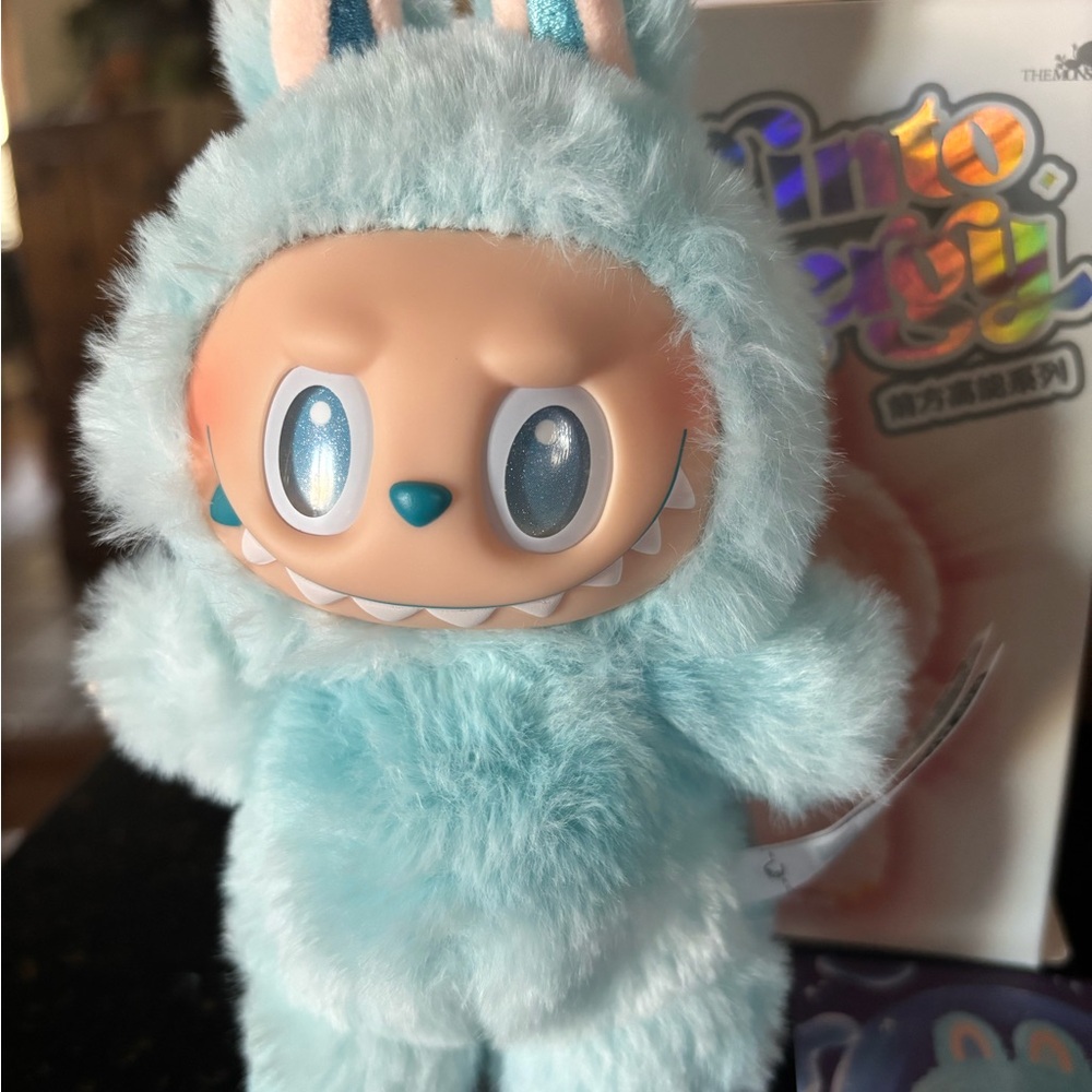 Fluffy Blue Bunny Toy